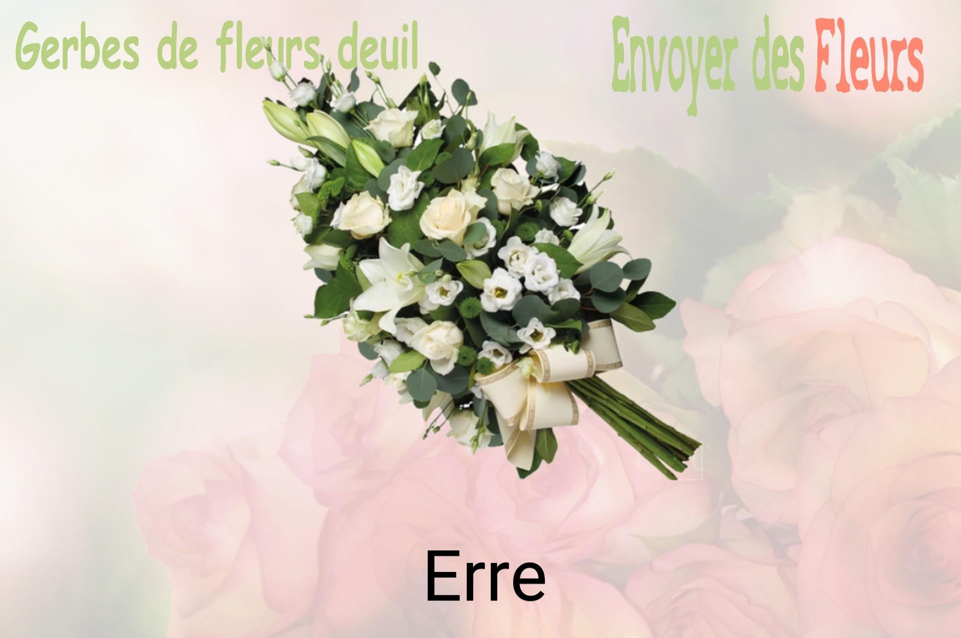 Gerbe de fleurs de deuil livrée à Erre
